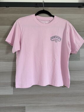 Quiksilver The Original Boardshort Company Graphic T-Shirt Pink Size M